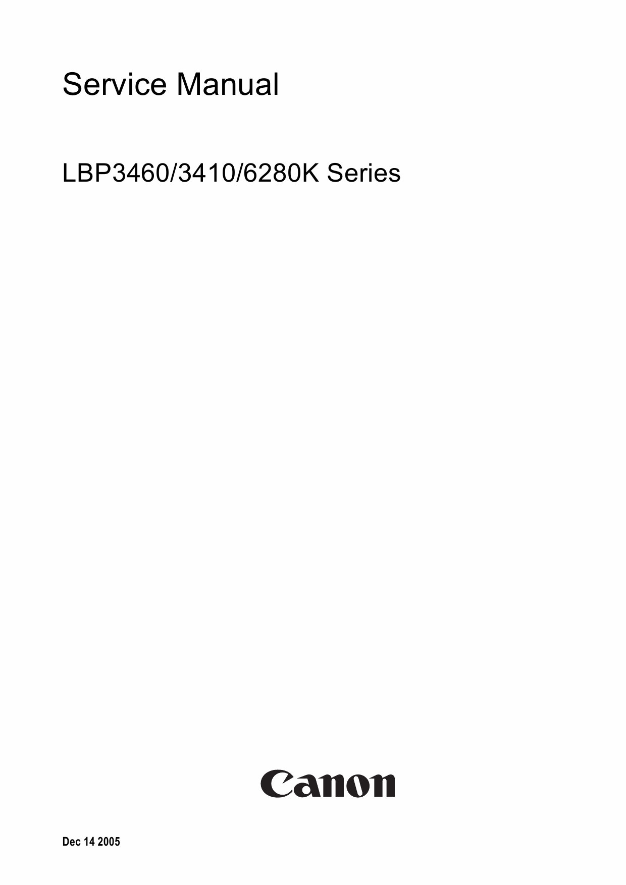 Canon imageCLASS LBP-3140 3460 6280K Service Manual-1
